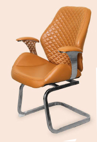 كرسي انتظار جلد بنى C.W.006